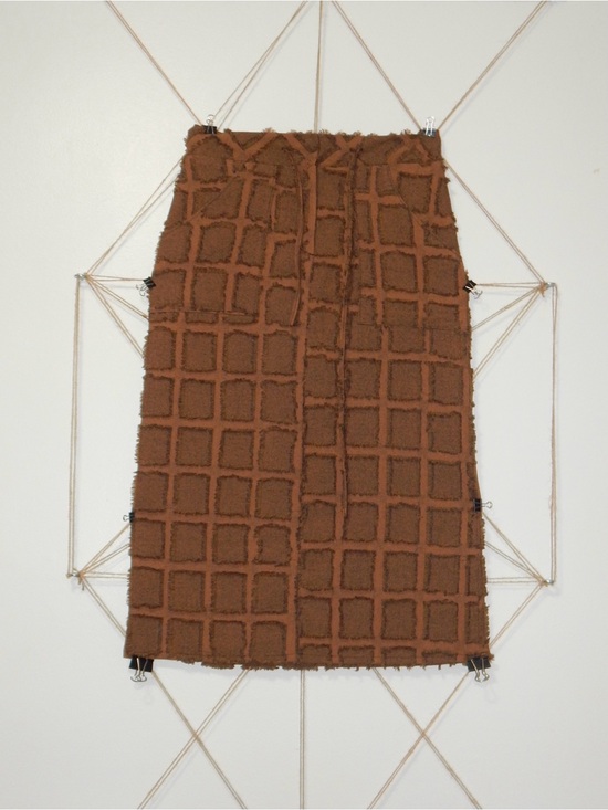 Dresses & Skirts - Raw-Edge Grid Wrap Skirt